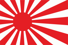 Rising Sun Japanese Flag Free CDR Vectors Art