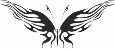 Butterfly Silhouette Tattoo Free CDR Vectors Art