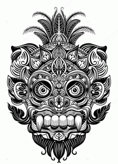 Engrave Maori Skull Patterns Designs Free CDR Vectors Art