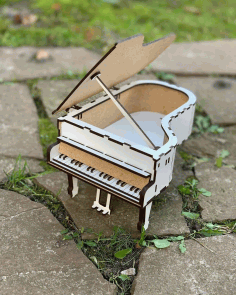 Laser Cut Piano Musical Toys For Kids Free CDR Vectors Art