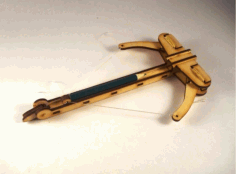 Model Of A Small Toy Crossbow For Laser Cutting Free CDR Vectors Art