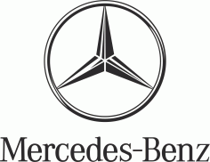 Laser Cut Mercedes Benz Logo Free CDR Vectors Art