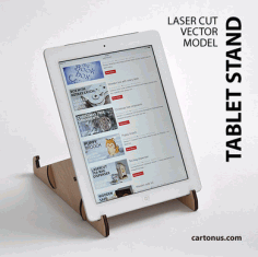 Tablet Stand For Laser Cut EPS Vector