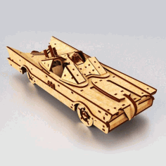 3d Wooden Car Puzzle Model Drawing For Laser Cut Free PDF File