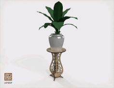 Flower Pot Stand Free CDR Vectors Art
