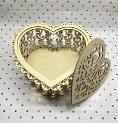 Laser Cut Valentine Heart Candy Box Free CDR Vectors Art