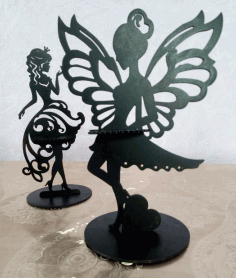 Laser Cut Beautiful Fairy Napkin Holder Free CDR Vectors Art