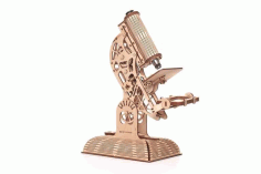Wooden Microscope For Laser Cutting Free CDR Vectors Art