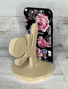 Laser Cut Karate Cell Phone Stand Free CDR Vectors Art