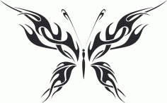 Butterfly Silhouette 010 Free CDR Vectors Art