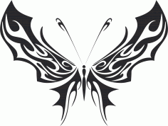Butterfly Silhouette 035 Free CDR Vectors Art