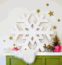Laser Cut Snowflake Home Decor Free CDR Vectors Art