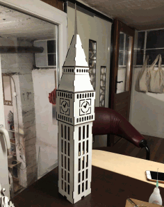 Big Ben 3d Puzzle For Laser Cut Free CDR Vectors Art