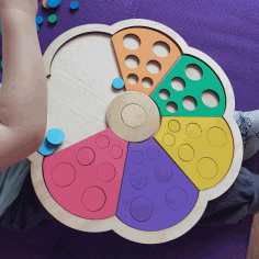 Laser Cut Circle Sorter Puzzle Color Games For Toddlers Free CDR Vectors Art