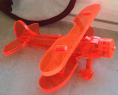 Laser Cut Waco upf-7 Biplane 3d Puzzle Acrylic Free CDR Vectors Art