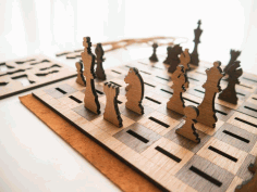 Chess Drawing Format For Laser Cut Free CDR Vectors Art