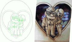 Grandmother With Grandfather For Laser Cut Free CDR Vectors Art