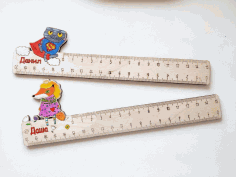 Laser Cut Personalized Kids Rulers Free CDR Vectors Art