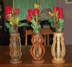 Scroll Saw Vases Template For Laser Cut Free CDR Vectors Art