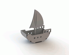Sailing Ship For Laser Cut Free CDR Vectors Art