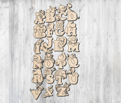 English Letters Alphabet Shapes For Laser Cut Free CDR Vectors Art
