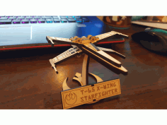 x-wing Starfighter For Laser Cut Free CDR Vectors Art