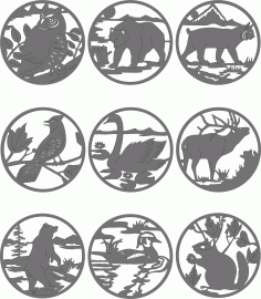 Animal Shaped Privacy Partition Panels Screens For Laser Cut Free PDF File