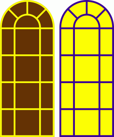 Arched Window Screen For Laser Cut Free PDF File