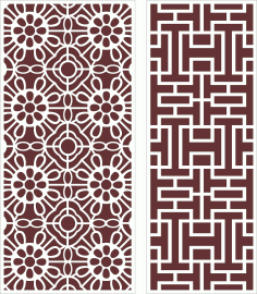 Bulkhead Design Cabbage And Tiles Shaped For Laser Cut Free PDF File
