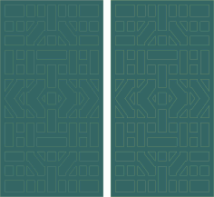 Abstract Geometric Panel Pattern For Laser Cut Free AI File