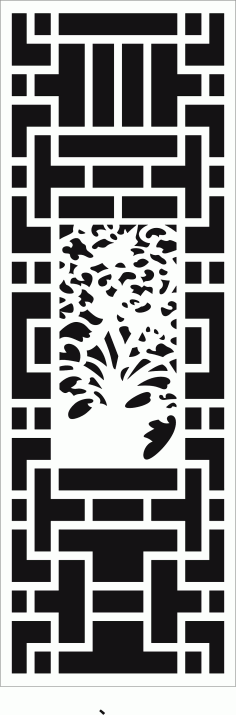 Ancient Partition Pattern Chinese Style For Laser Cut Free AI File