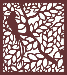 Bird Seamless Screen Panel For Laser Cut Free AI File