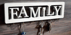 Keychain Family For Laser Cut Free DXF File