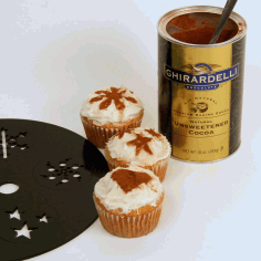 Laser Cut Cupcake Stencil Free DXF File