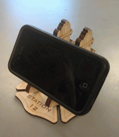 Laser Cut Firefighter Phone Stand Free DXF File