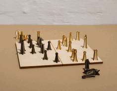 Laser Cut Wooden Chess Pieces Free DXF File