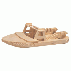 Wooden Boat For Laser Cut Free DXF File