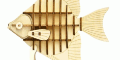 Fish Puzzle Plan For Laser Cut Free DXF File