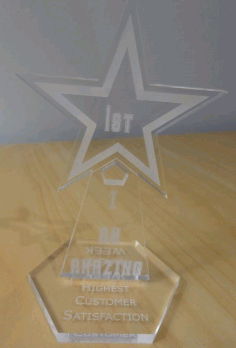 Star Acrylic Award Trophy For Laser Cut Free DXF File