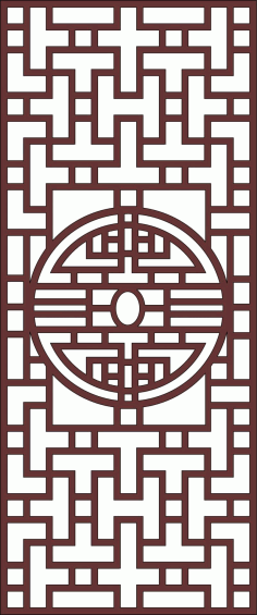 Chinese Room Partition Screen For Laser Cut Free AI File