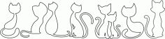Cat Line Art Pattern Free CDR Vectors Art