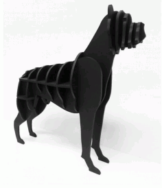 Dog Boxer Bookshelf Design For Laser Cnc Free CDR Vectors Art