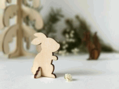 Bunny Wooden Animal Cnc Laser Cut Template Free DXF File