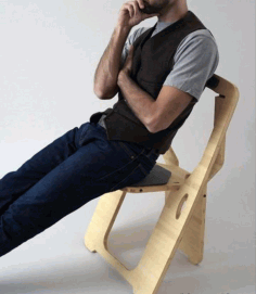 Laser Cut Wooden Chair Pattern Free CDR Vectors Art