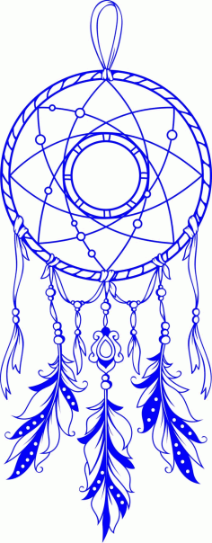 Laser Cut Dream Catcher Engraving Free DXF File