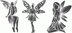 Fairy Set Drawings And Layouts For Laser Cutting Free DXF File