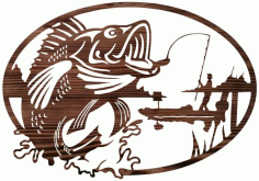 Fishing Vector File Laser Cutting Project Free DXF File