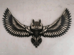 Flying Owl Wall Decor For Laser Cut Free DXF File