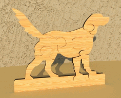 Dog Puzzle 5 Drawing For Laser Cut Free AI File