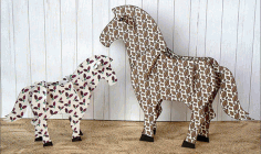 Horse 3d Puzzle For Laser Cut Free DXF File